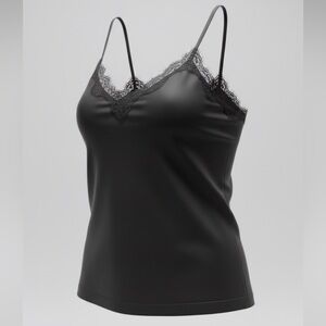 Victoria Secret - black sleep tank top shirt (eyelash lace) women’s size M